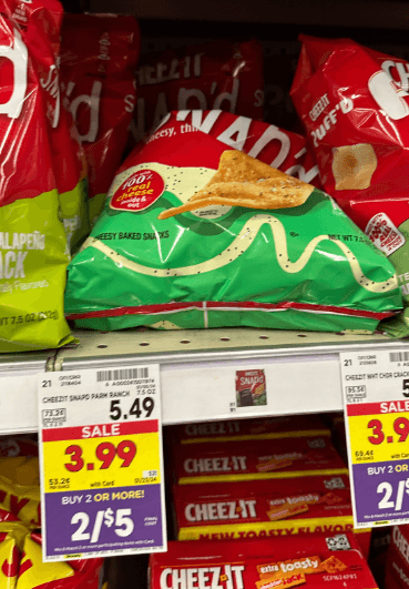 Cheez-It Snap'd Kroger Shelf Image