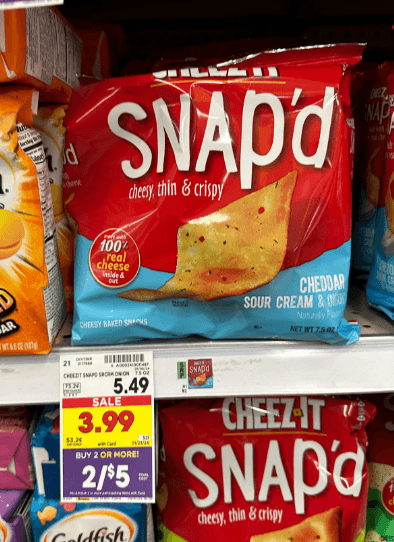 Cheez-It Snap'd Kroger Shelf Image