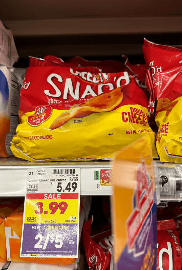 Cheez-It Snap'd Kroger Shelf Image