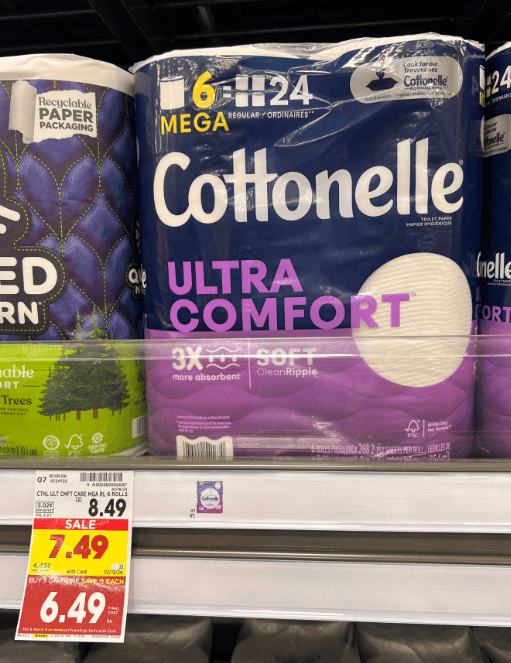 Cottonelle TP Kroger Shelf Image