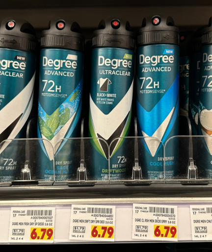 Degree UltraClear Dry Spray Men Kroger Shelf Image