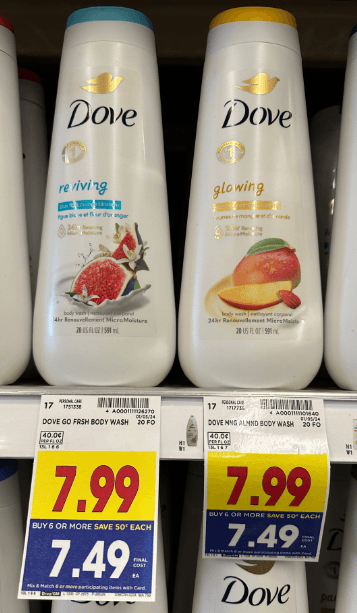 Dove Body Wash Kroger Shelf Image