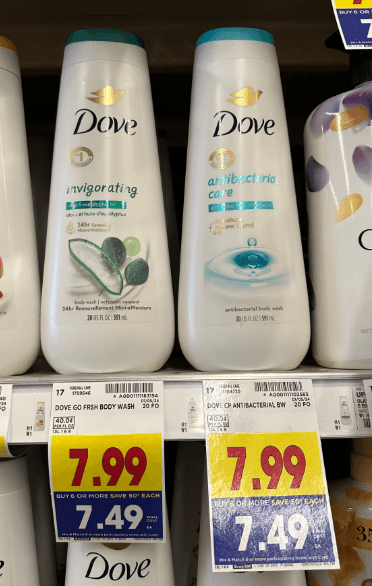 Dove Body Wash Kroger Shelf Image