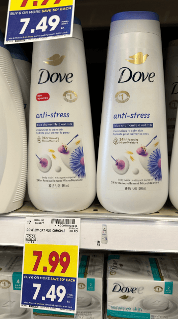 Dove Body Wash Kroger Shelf Image