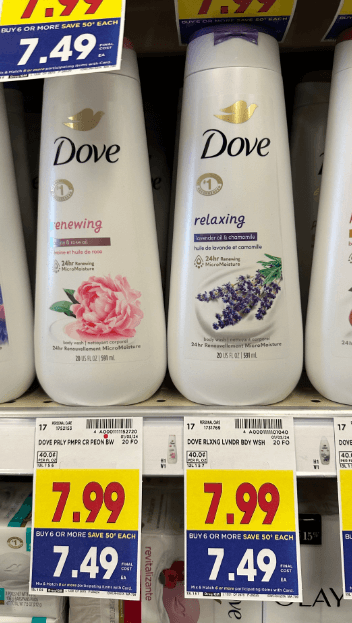 Dove Body Wash Kroger Shelf Image