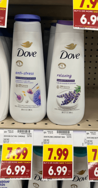 Dove Body Wash Kroger Shelf Image