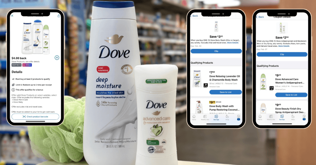 Dove Body Wash and Antiperspirant Kroger Coupons