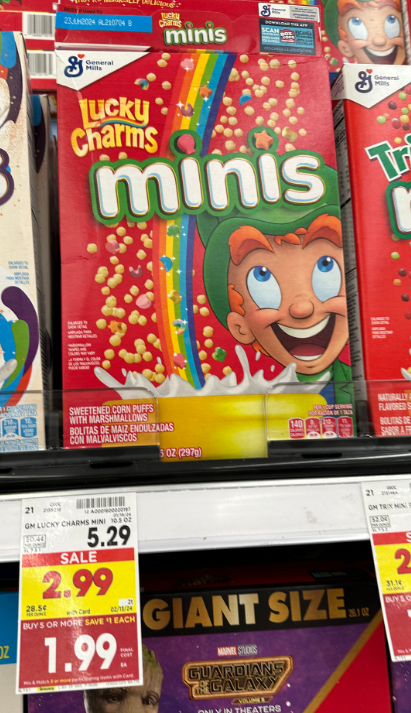 General Mills Lucky Charms Minis Kroger Shelf Image
