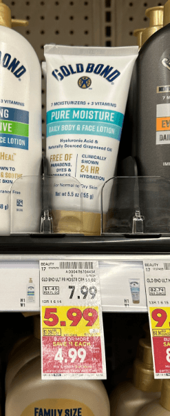 Gold Bond Lotion Kroger Shelf Image