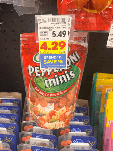 Hormel Pepperoni Kroger Shelf Image