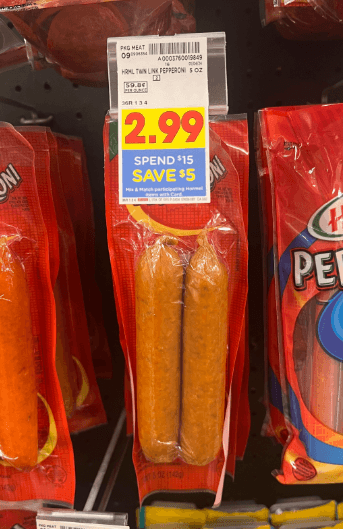 Hormel Pepperoni Kroger Shelf Image