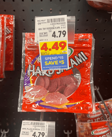 Hormel Pepperoni Kroger Shelf Image