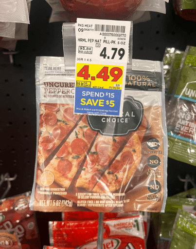 Hormel Pepperoni Kroger Shelf Image