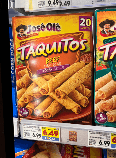 Jose Ole Taquitos Kroger Shelf Image 