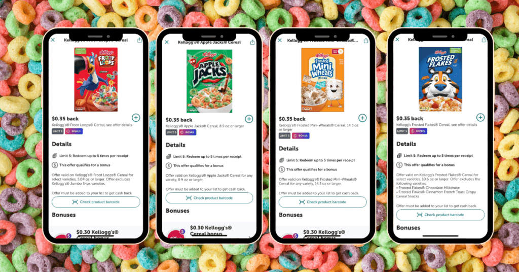Kellogg's Cereal Ibotta Rebates Kroger