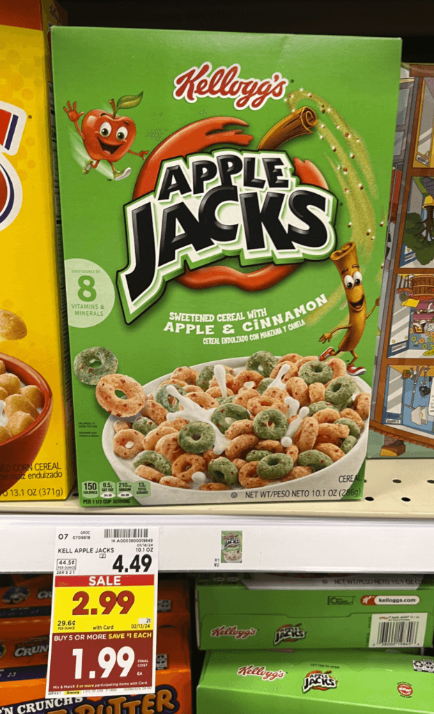 Kellogg's Cereal Kroger Shelf Image