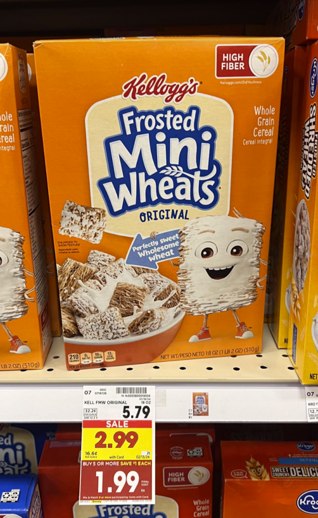 Kellogg's Cereal Kroger Shelf Image