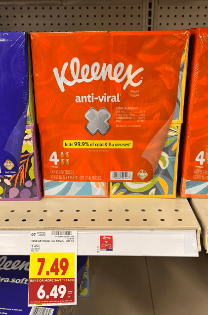 Kleenex Tissues Kroger Shelf Image