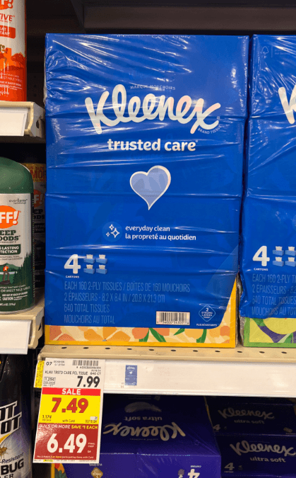 Kleenex Tissues Kroger Shelf Image