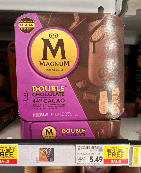 Magnum Bars Kroger Shelf Image