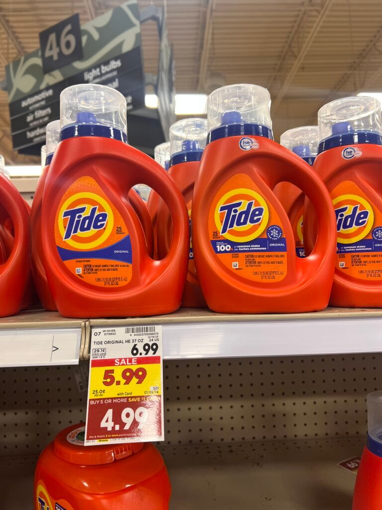 tide laundry detergent kroger shelf image