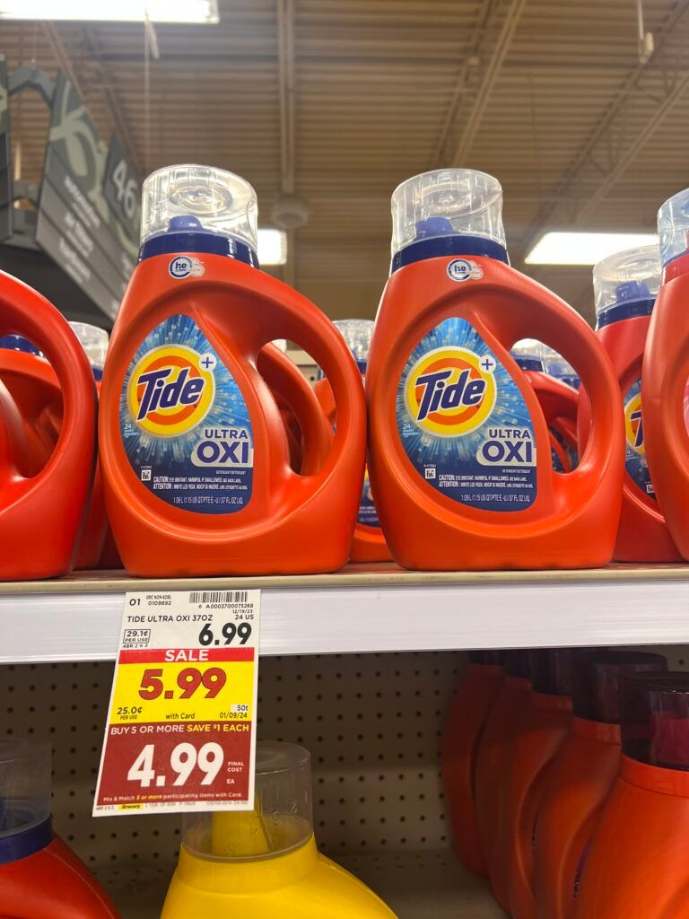 tide laundry detergent kroger shelf image