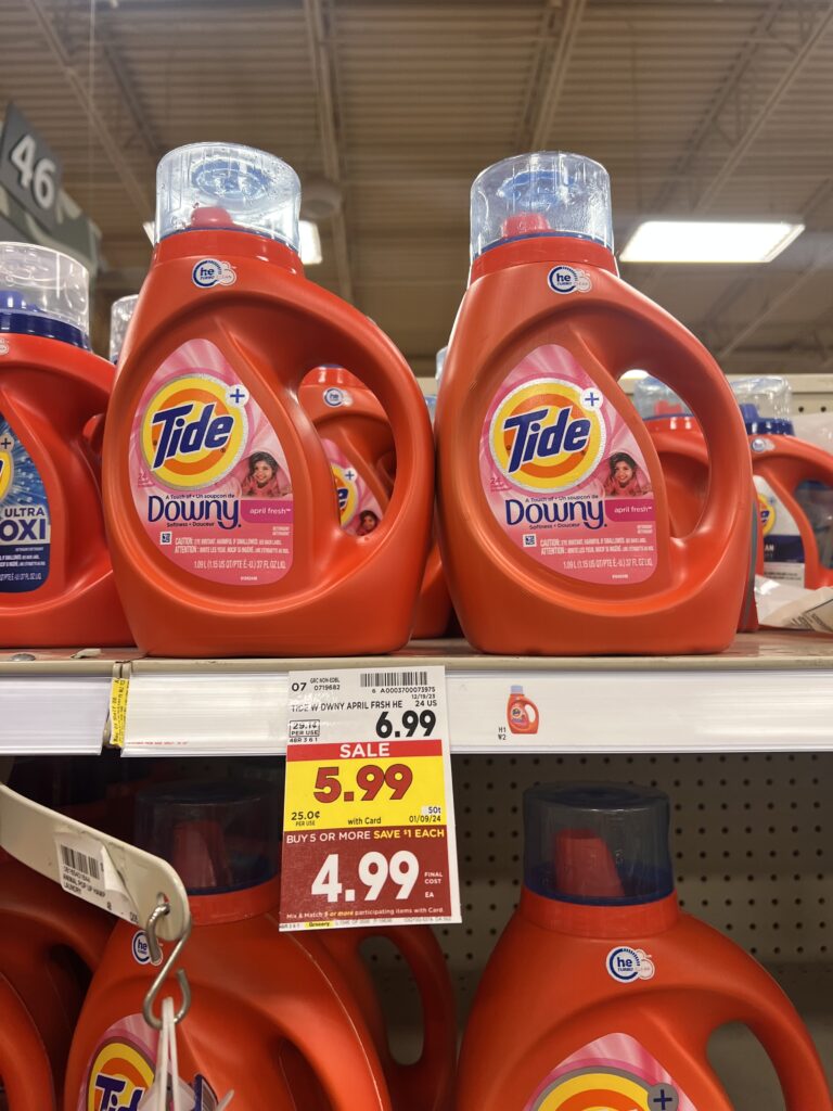 tide laundry detergent kroger shelf image