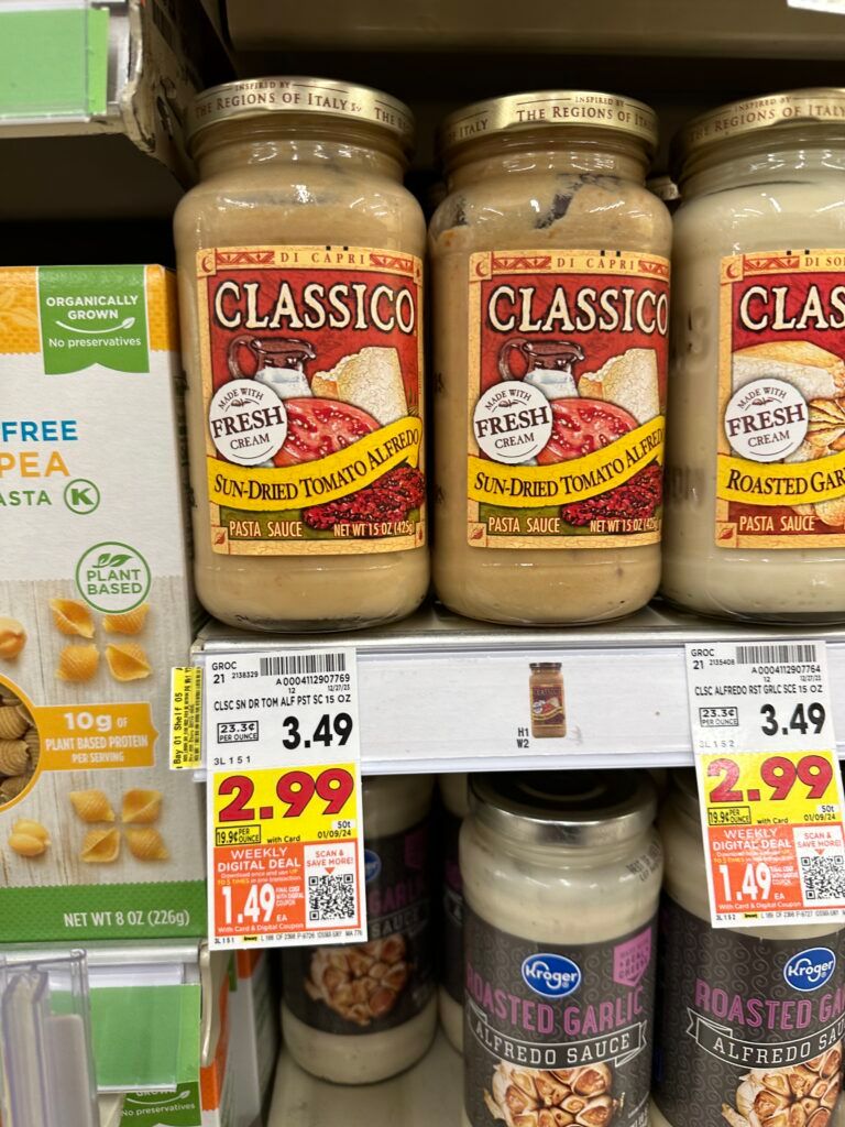 classico pasta sauce kroger shelf image