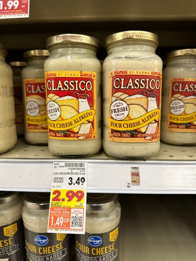 classico pasta sauce kroger shelf image