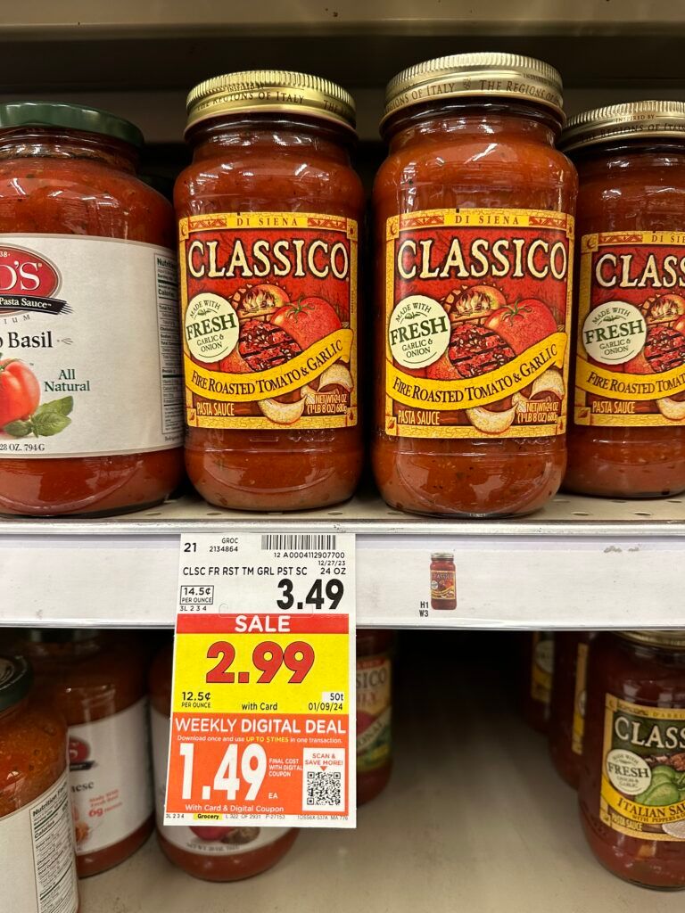 classico pasta sauce kroger shelf image