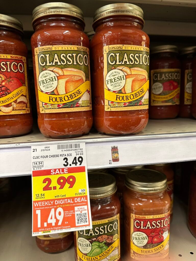 classico pasta sauce kroger shelf image