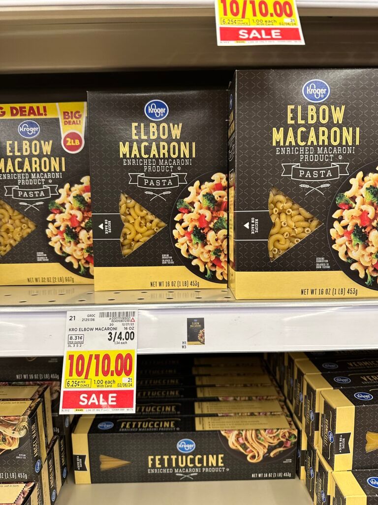 kroger pasta shelf image 