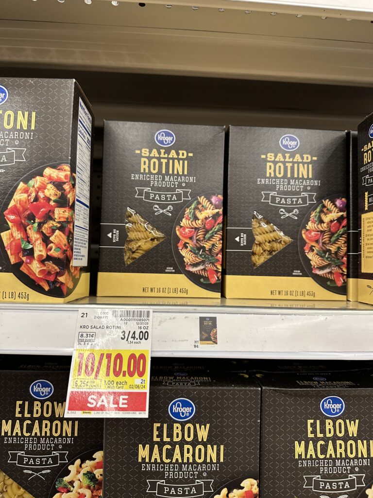 kroger pasta shelf image 