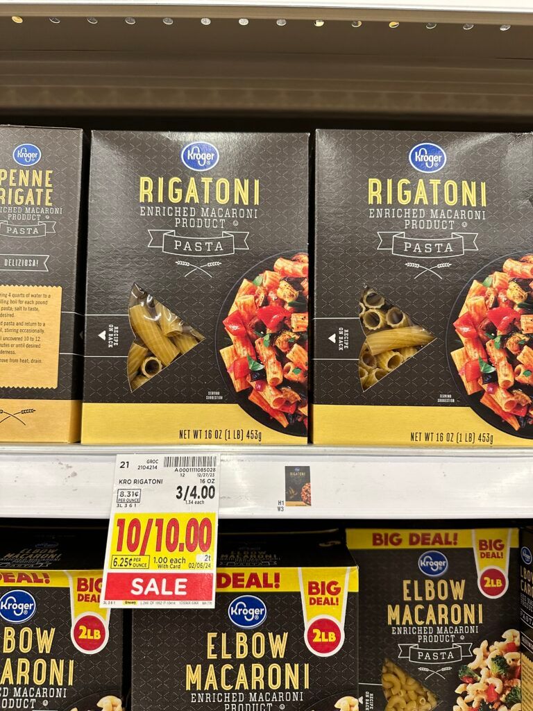 kroger pasta shelf image 