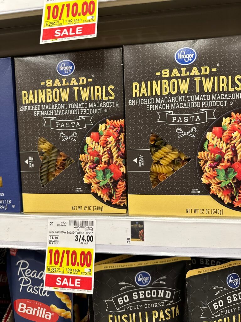 kroger pasta shelf image 