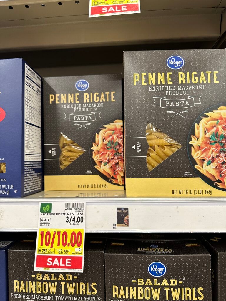 kroger pasta shelf image 