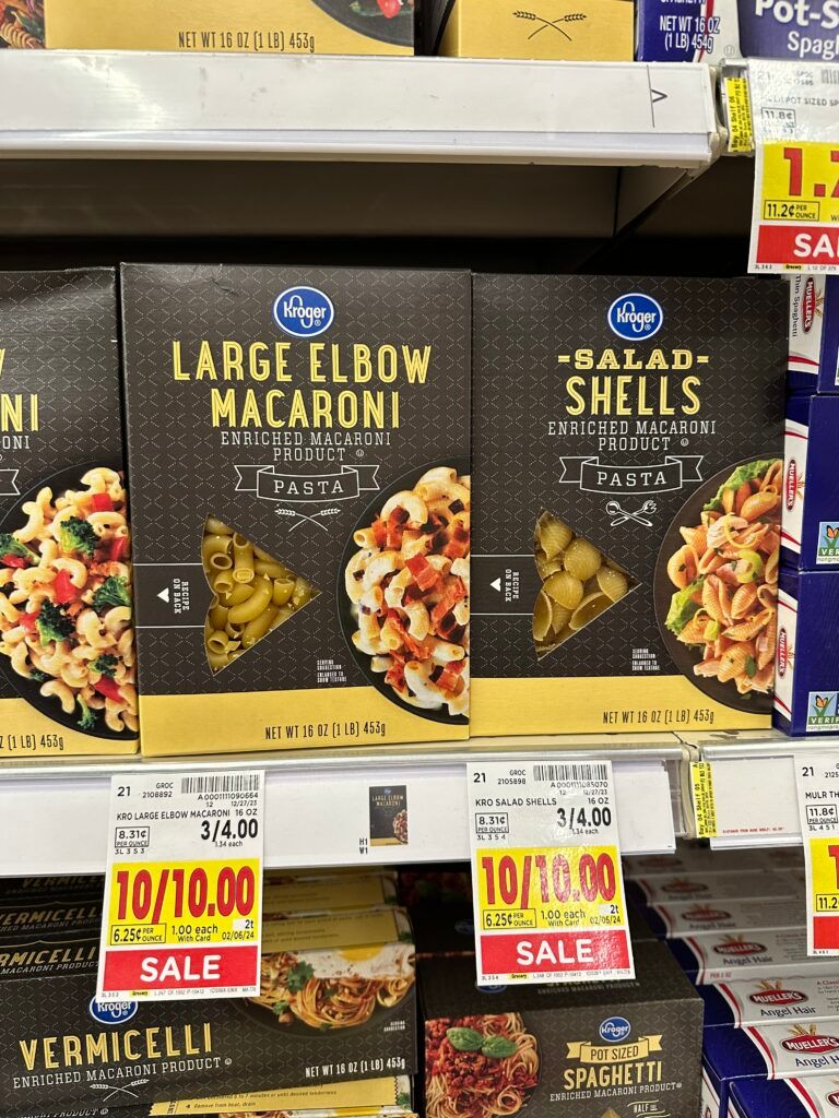 kroger pasta shelf image 