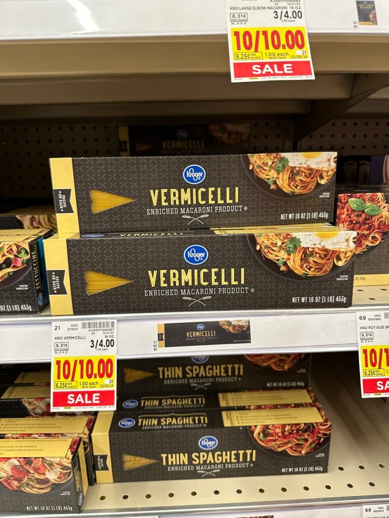 kroger pasta shelf image 