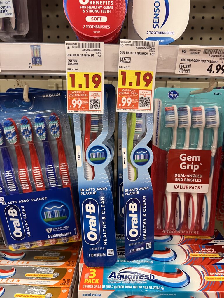 oral b toothbrush kroger shelf image