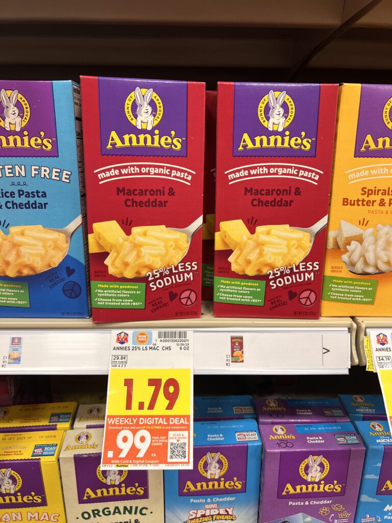annies mac and cheese kroger shelf image
