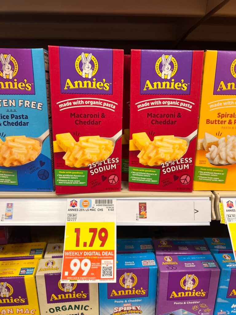 annies mac and cheese kroger shelf image