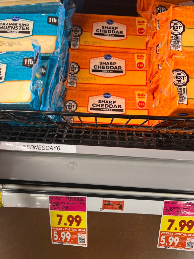 kroger cheese shelf image 