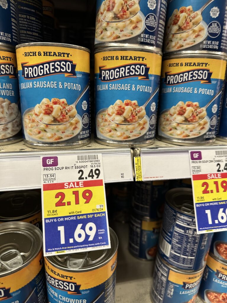 progresso soup kroger shelf image