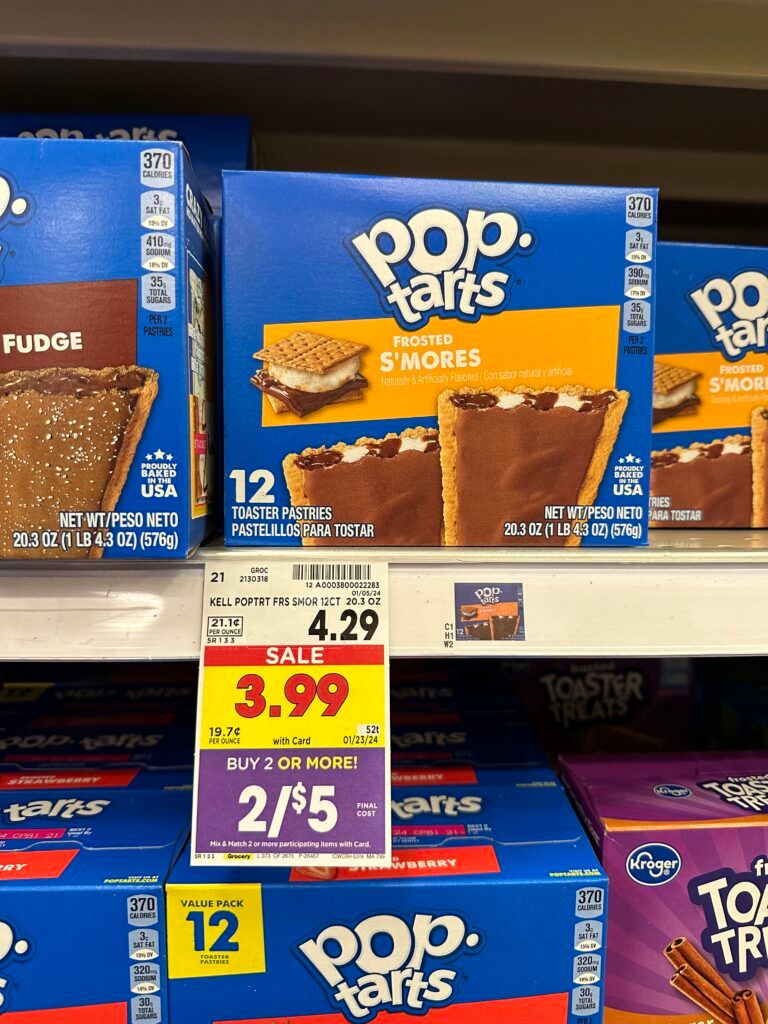 pop tarts kroger shelf image
