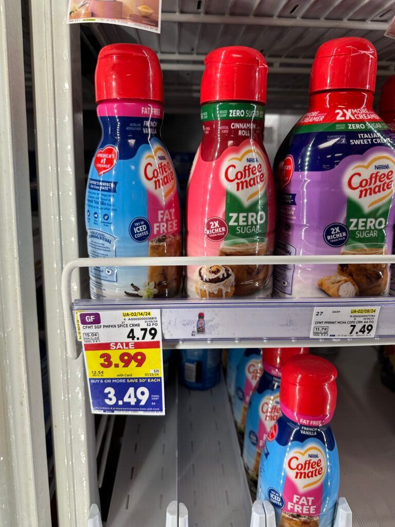 coffee creamer kroger shelf image