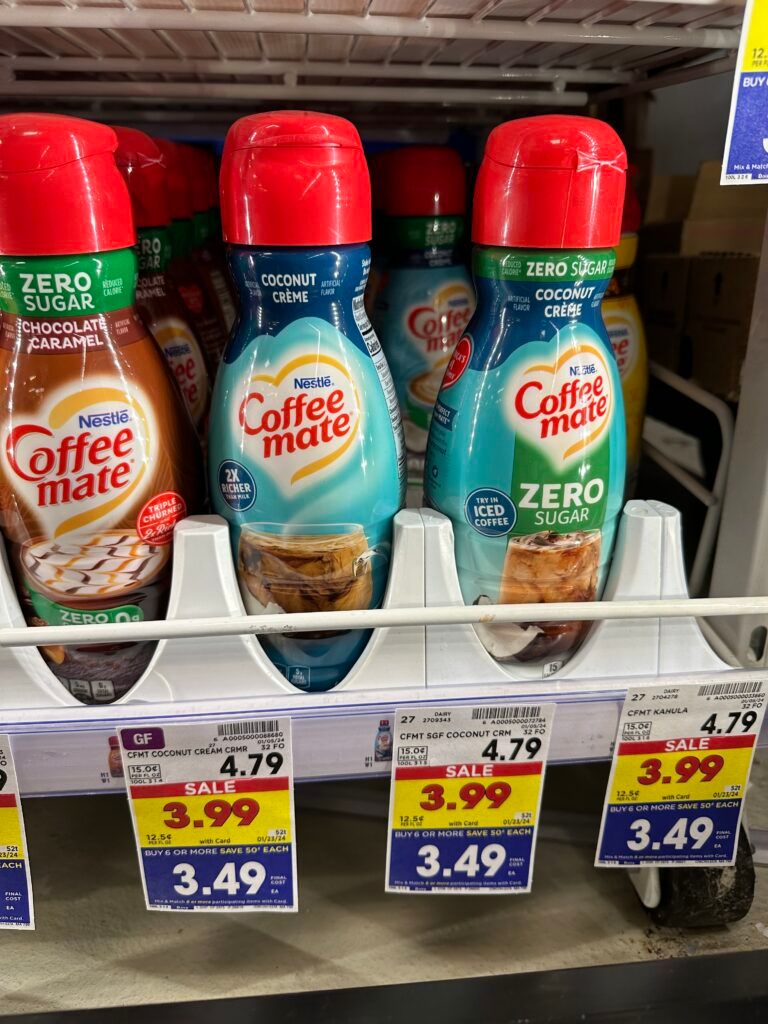 coffee creamer kroger shelf image