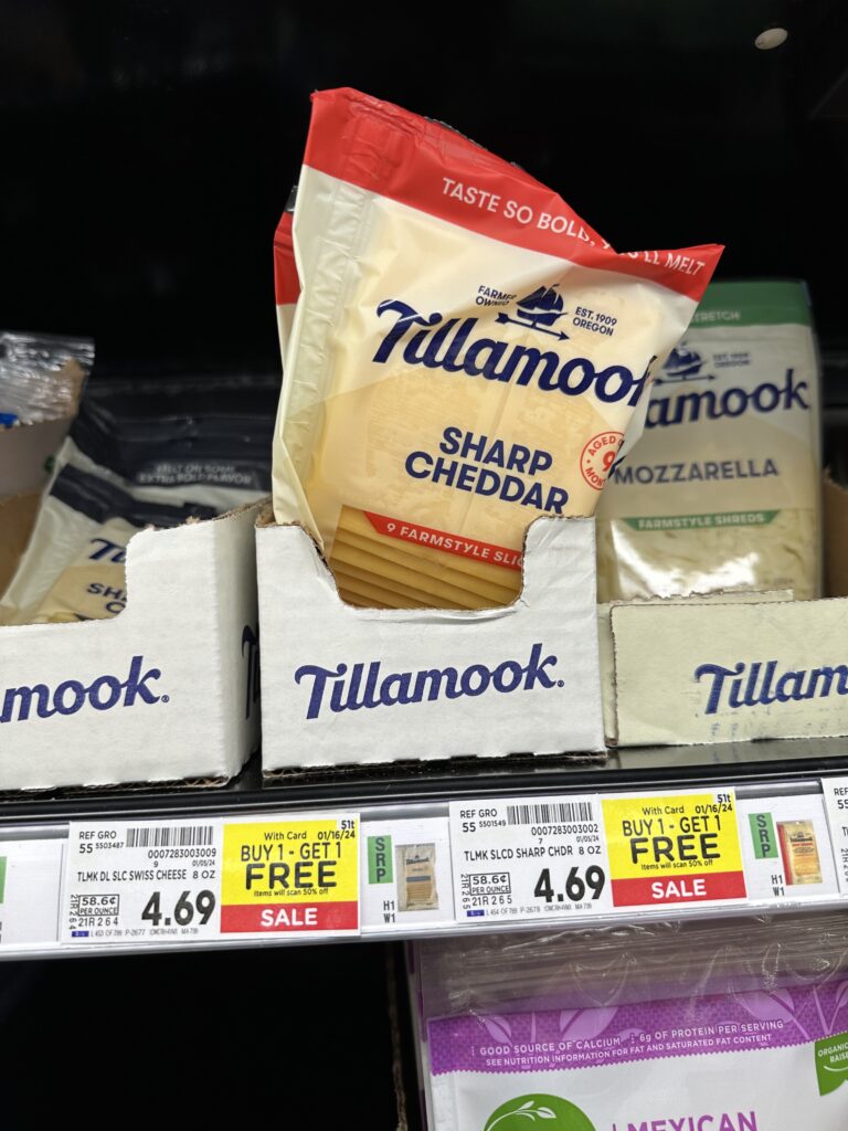 tillamook cheese kroger shelf image