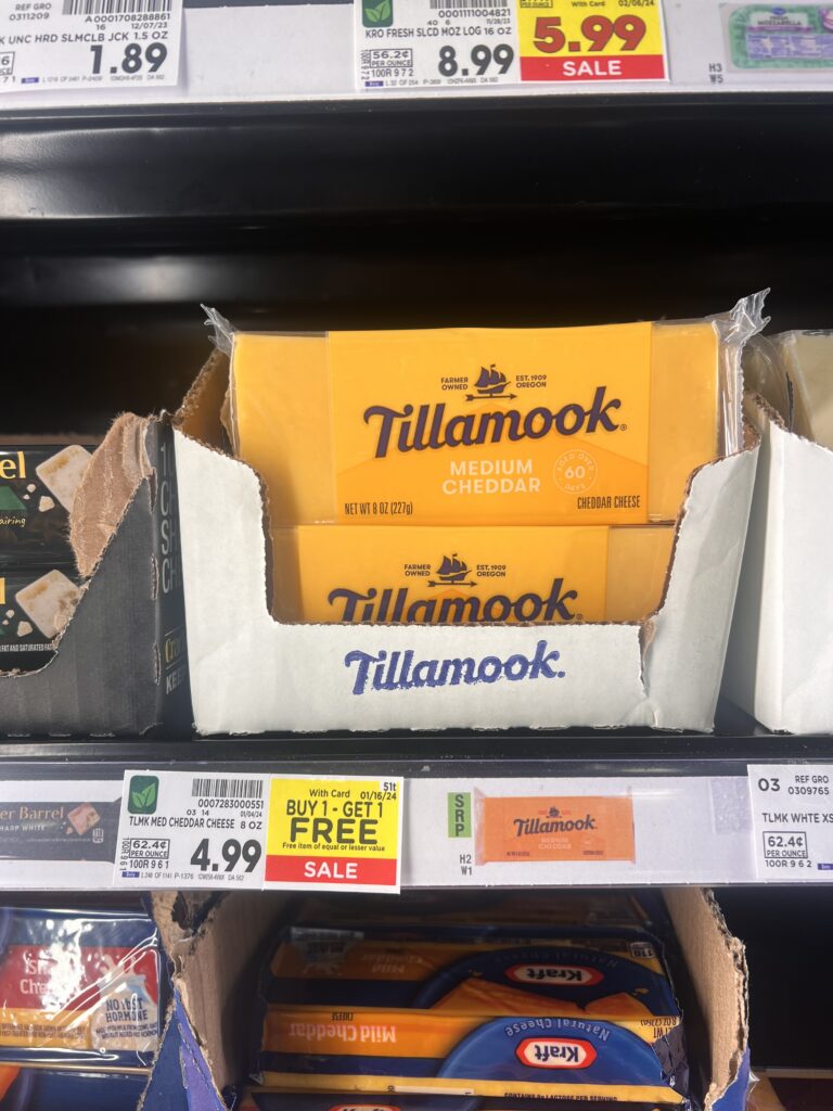 tillamook cheese kroger shelf image