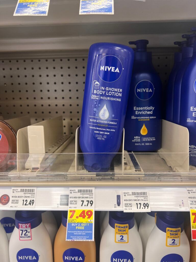 nivea body lotion kroger shelf image 
