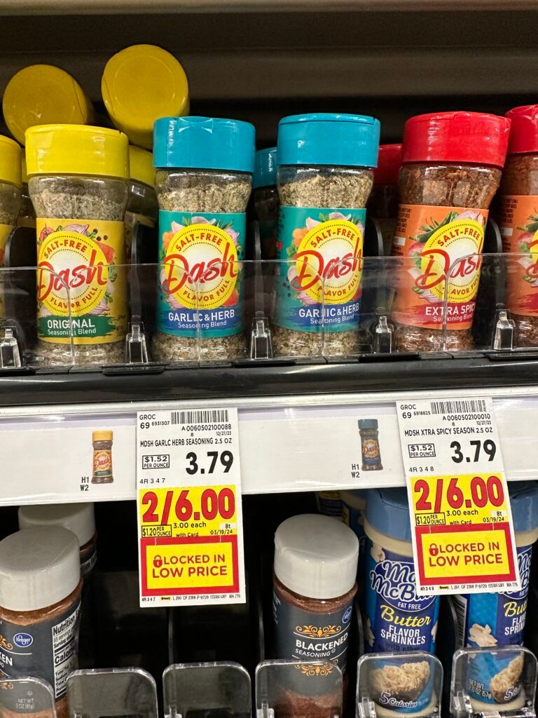 Dash Seasonings as low as 2.50! Kroger Krazy